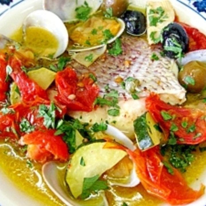 真鯛のアクア パッツァ レシピ 作り方 By K5b4 楽天レシピ